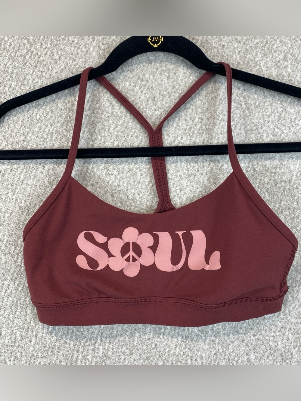 Lululemon Soul Flow Y Bra Strappy Racer back Back No Pads Size 6 W2CRHS